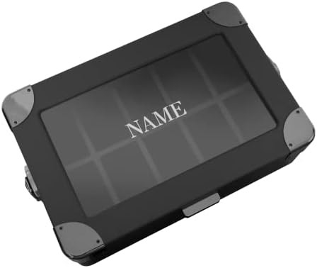CASE ELEGANCE সামরিক 10 স্লট ঘড়ি বক্স কেস অর্গানাইজার পুরুষদের জন্য, বাস্তব গ্লাস টপ, মডুলার ভ্যালেট ট্রে,