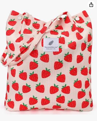 মহিলা এবং মেয়েদের জন্য টোট ব্যাগ, বৃহৎ ধারণক্ষমতা সম্পন্ন কর্ডরয় পুনরায় ব্যবহারযোগ্য মুদি শপিং ব্যাগ, ভিতরের অংশ সহ