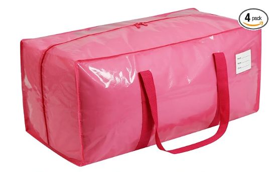 Extra Heavy Duty Large Moving Bags with Comfortable Handle & Strong Zipper,Storage Totes for Space Saving Moving Storage College Supplies Alternative to Moving Box,Iridescent