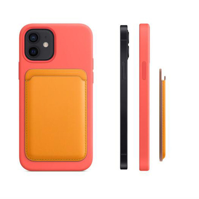 Galaxy S7 Iphone 13 কার্ডের জন্য ব্যাক সাইড ম্যাগসেফ ওয়ালেট কেস PU লেদার
