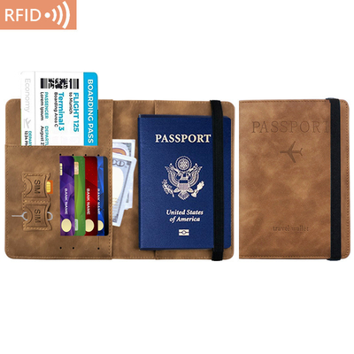 AMAZON PU LEATHER PASSPORT BAG RFID MULTI-FUNCTIONAL PASSPORT হোল্ডার পাসপোর্ট কভার পাসপোর্ট কভার