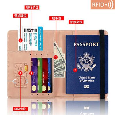 AMAZON PU LEATHER PASSPORT BAG RFID MULTI-FUNCTIONAL PASSPORT হোল্ডার পাসপোর্ট কভার পাসপোর্ট কভার