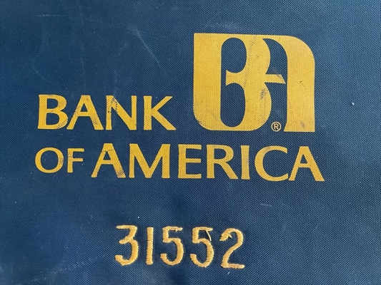VINTAGE BANK OF AMERICA MONEY BAG LOCK BAG ID BAG BILL BAG COIN BAG ব্যাংক লক ব্যাগ