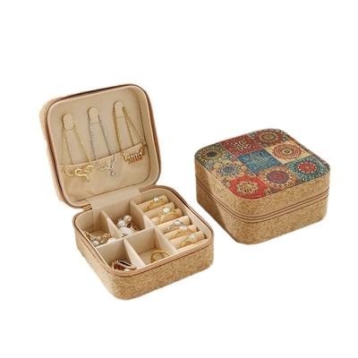 ORIGINAL PREMIUM CORK JEWELRY BOX পোর্টেবল ভ্রমণ কানের দুল রিং নেকলেস স্টোরেজ বক্স