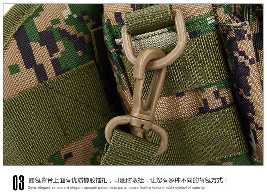 CAMO আউটডোর ছোট কোমর প্যাক বিচ্ছিন্ন করা যেতে পারে তিন ব্যবহারের সমন্বয় কোমর প্যাক স্পোর্টস কৌশলগত কোমর কভার একক শো
