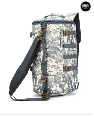 CAMO ডাবল কাঁধ বালতি ব্যাগ বড় ক্ষমতা বহিরঙ্গন CAMO ব্যাকপ্যাক একক কাঁধ ক্রসবডি ভ্রমণ ব্যাকপ্যাক হ্যান্ডব্যাগ