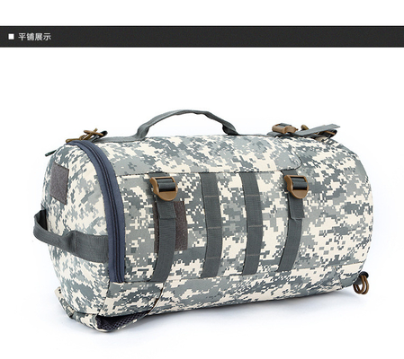 CAMO ডাবল কাঁধ বালতি ব্যাগ বড় ক্ষমতা বহিরঙ্গন CAMO ব্যাকপ্যাক একক কাঁধ ক্রসবডি ভ্রমণ ব্যাকপ্যাক হ্যান্ডব্যাগ