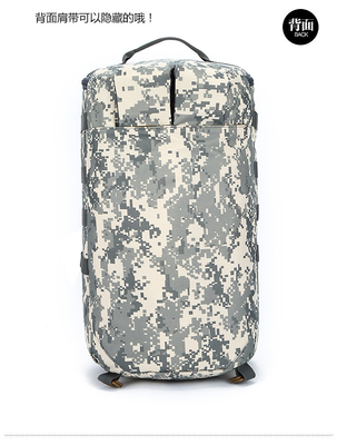 CAMO ডাবল কাঁধ বালতি ব্যাগ বড় ক্ষমতা বহিরঙ্গন CAMO ব্যাকপ্যাক একক কাঁধ ক্রসবডি ভ্রমণ ব্যাকপ্যাক হ্যান্ডব্যাগ
