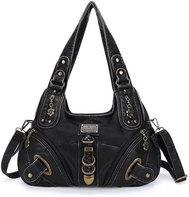 ANGELKISS HOBO ব্যাগ ও মহিলাদের জন্য হ্যান্ডব্যাগ স্যাচেল হ্যান্ডব্যাগ মহিলাদের ব্যাগ বড় দৈনিক কাঁধ ব্যাগ