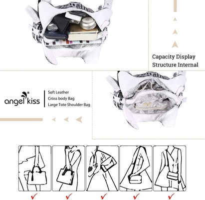 ANGELKISS HOBO ব্যাগ ও মহিলাদের জন্য হ্যান্ডব্যাগ স্যাচেল হ্যান্ডব্যাগ মহিলাদের ব্যাগ বড় দৈনিক কাঁধ ব্যাগ