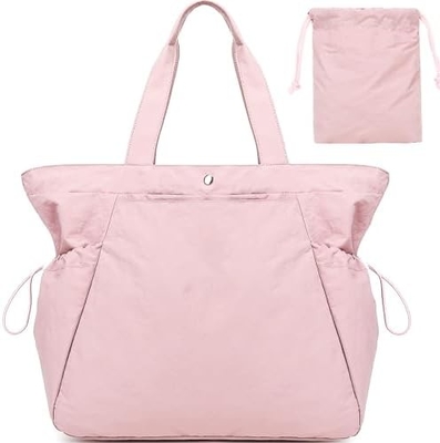 মহিলাদের জন্য BTOOP TOTE BAG, FOLDABLE BEACH জিম ব্যাগ, সাইড-CINCH হালকা ওজন ভ্রমণ,কাজের জন্য শপিং ব্যাগ