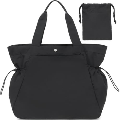 মহিলাদের জন্য BTOOP TOTE BAG, FOLDABLE BEACH জিম ব্যাগ, সাইড-CINCH হালকা ওজন ভ্রমণ,কাজের জন্য শপিং ব্যাগ