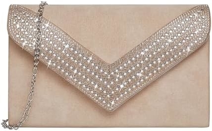 মহিলাদের জন্য Clutch ব্যাগ Rhinestone BLING সন্ধ্যায় ব্যাগ বিবাহের পার্টি জন্য হ্যান্ডব্যাগ প্রোম ভুয়া ঘাম এনভেলপ কাঁধ ব্যাগ