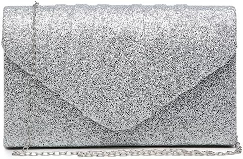 DASEIN মহিলাদের সন্ধ্যার ব্যাগ প্লিটেড এনভেলপ Clutch হ্যান্ডব্যাগ বিয়ের পার্টি ব্রাইডাল ব্যাগ