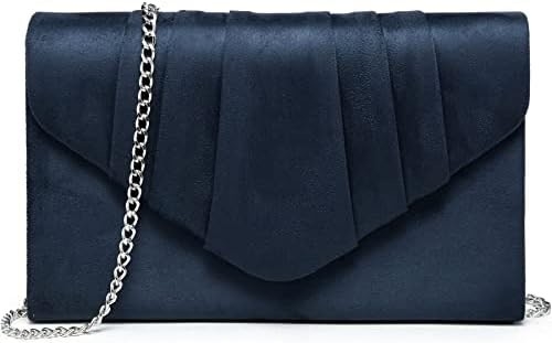 DASEIN মহিলাদের সন্ধ্যার ব্যাগ প্লিটেড এনভেলপ Clutch হ্যান্ডব্যাগ বিয়ের পার্টি ব্রাইডাল ব্যাগ