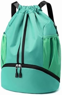 HOEDIA SPORTS DRAWSTRING RUCKPACK - STRING SWIM GYM BAG SHOE COMPACTMENT AND WET PROOF POCKET FOR WOMEN&amp;MEN (মহিলা ও পুরুষদের জন্য জুতো এবং ভিজা প্রতিরোধী পকেট সহ স্ট্রিং সাঁতার ব্যাকপ্যাক)