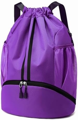 HOEDIA SPORTS DRAWSTRING RUCKPACK - STRING SWIM GYM BAG SHOE COMPACTMENT AND WET PROOF POCKET FOR WOMEN&amp;MEN (মহিলা ও পুরুষদের জন্য জুতো এবং ভিজা প্রতিরোধী পকেট সহ স্ট্রিং সাঁতার ব্যাকপ্যাক)