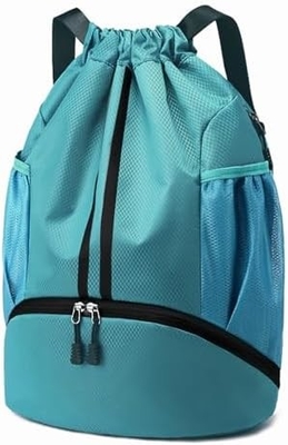 HOEDIA SPORTS DRAWSTRING RUCKPACK - STRING SWIM GYM BAG SHOE COMPACTMENT AND WET PROOF POCKET FOR WOMEN&amp;MEN (মহিলা ও পুরুষদের জন্য জুতো এবং ভিজা প্রতিরোধী পকেট সহ স্ট্রিং সাঁতার ব্যাকপ্যাক)