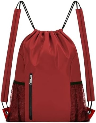 BEEGREEN DRAWSTRING-BACK-GYM-BAG, LARGE SPORTS BAG, পুরুষ এবং মহিলাদের জন্য স্ট্রিং ব্যাকপ্যাক সিঞ্চ ব্যাগ লাল