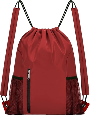 BEEGREEN DRAWSTRING-BACK-GYM-BAG, LARGE SPORTS BAG, পুরুষ এবং মহিলাদের জন্য স্ট্রিং ব্যাকপ্যাক সিঞ্চ ব্যাগ লাল