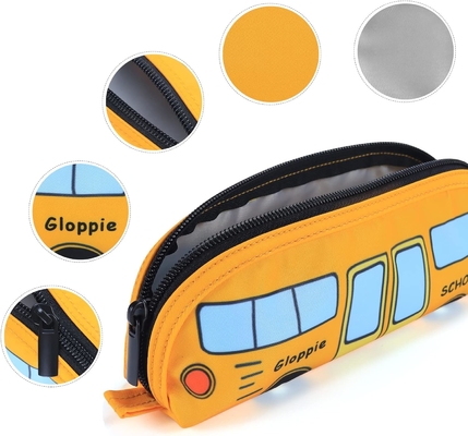 Gloppie Cute Pencil Case Kawaii Pencil Pouch ছোট পেন্সিল কেস সিম্পল পেন্সিল ব্যাগ সঙ্গে জিপার পেন কেস বাস পেন কেস