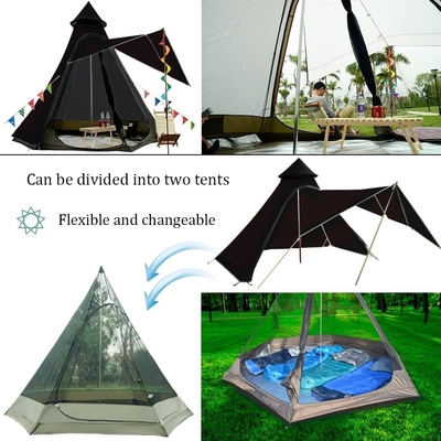 12'x10'x8'ডোম ক্যাম্পিং টেন্ট 5-6 ব্যক্তি 4 মরসুম ডাবল স্তর জলরোধী অ্যান্টি-ইউভি বায়ুরোধী তাঁবু পরিবার বহিরঙ্গন ক্যাম্পিং