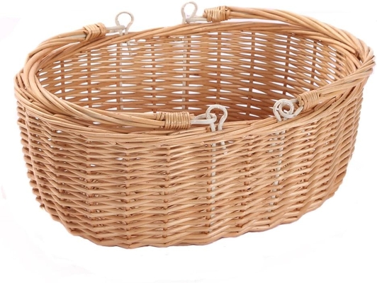 হ্যান্ডলস.কিংউইল সঙ্গে wicker পিকনিক বাস্কেট. (প্রাকৃতিক)