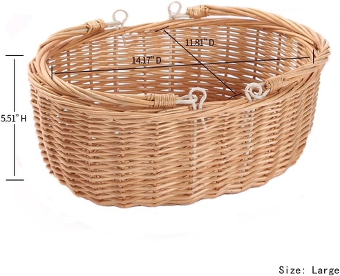 হ্যান্ডলস.কিংউইল সঙ্গে wicker পিকনিক বাস্কেট. (প্রাকৃতিক)