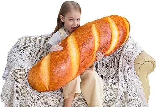 40 ইন 3 ডি সিমুলেশন রুটি আকৃতির বালিশ নরম lumbar baguette পিছন কুশন মজার খাদ্য প্লাশ stuffed খেলনা