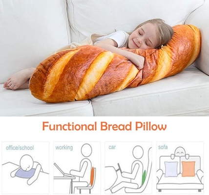 40 ইন 3 ডি সিমুলেশন রুটি আকৃতির বালিশ নরম lumbar baguette পিছন কুশন মজার খাদ্য প্লাশ stuffed খেলনা