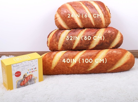 40 ইন 3 ডি সিমুলেশন রুটি আকৃতির বালিশ নরম lumbar baguette পিছন কুশন মজার খাদ্য প্লাশ stuffed খেলনা