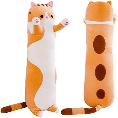 WUYU Lovely Plush Cat Doll Cute Cartoon Soft Stuffed Kitten Pillow Long Throw Sleeping Pillow Doll Toy Gift for Kids WUYU Lovely প্লাশ বিড়াল পুতুল মিষ্টি কার্টুন নরম ভরাট বিড়ালছানা বালিশ লং থ্রো স্লিপিং বালিশ পুতুল খেলনা উপহার শিশুদের জন্য