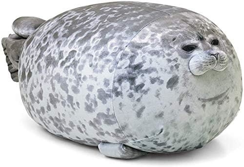 MerryXD Chubby Blob Seal Pillow,Fulled Cotton Plush Animal Toy Cute Ocean Medium ((17.6 ইঞ্চি)