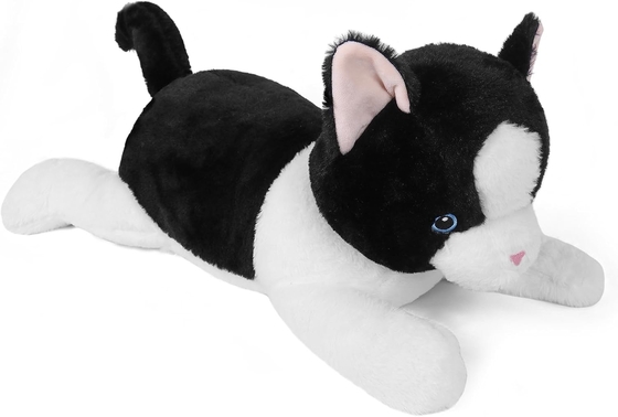 27 ইঞ্চি বিড়াল ওজনপূর্ণ stuffed প্রাণী, Cuddly ওজনযুক্ত বিড়াল প্লাশ বালিশ দৈত্য প্লাশিশি আদর্শ উপহার প্রাপ্তবয়স্কদের এবং বাচ্চাদের জন্য