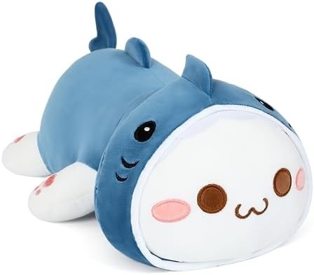 Onsoyours Cute Kitten Plush Toy 25.5" Stuffed Animal Pet Kitty Soft Anime Cat Large Plush Pillow for Kids (হোয়াইট এ, ২৫)5