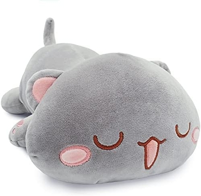 Onsoyours Cute Kitten Plush Toy 25.5" Stuffed Animal Pet Kitty Soft Anime Cat Large Plush Pillow for Kids (হোয়াইট এ, ২৫)5