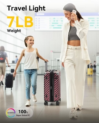 ব্যাগ 22x14x9 এয়ারলাইন অনুমোদিত - 35L পলিকার্বনেট এক্সপ্যান্ডেবল হার্ড শেল স্পিনার হুইল সহ স্যুটকেস (কালো, 20 ইঞ্চি)