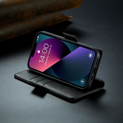 QLTYPRI Wallet Cover for iPhone 13/14, [RFID-blocking] ক্রেডিট কার্ড স্লট হোল্ডার ফোন কেসের শক-প্রতিরোধী সুরক্ষার জন্য