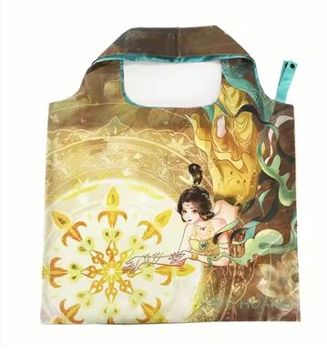 পাইকারি RPET পুনর্ব্যবহারযোগ্য পলিস্টার দীর্ঘস্থায়ী বড় শপিং পুনরায় ব্যবহারযোগ্য গ্রোসারি টোট ব্যাগ