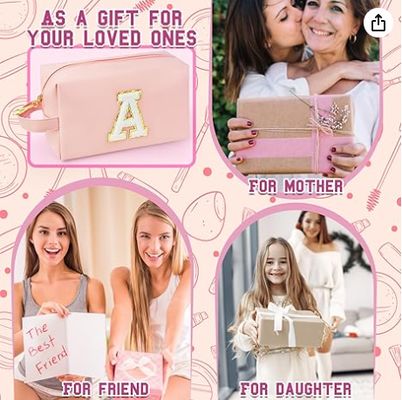 হ্যান্ডেল সহ ব্যক্তিগতকৃত প্রাথমিক মেকআপ ব্যাগ, ভিতরের জিপার পকেট সহ প্রিপ্পি প্রসাধনী ব্যাগ, ৮ ৯ ১০ ১১ ১২ ১৩ ১৪ বছর বয়সী মেয়ে, কিশোরী মেয়েদের, মহিলাদের এবং শিক্ষকদের জন্য গ্র্যাজুয়েশন উপহার