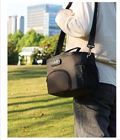 সংমিশ্রণ লক সহ আইসোলেটেড লাঞ্চ ব্যাগ - পুরুষদের জন্য স্থায়ী কাঁধের স্ট্র্যাপ সহ টেকসই, ফুটোপ্রুফ, নরম শীতল ব্যাগ মহিলাদের জন্য