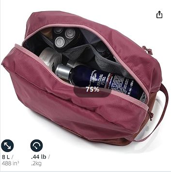 Travel Toiletry Bag 8L for Women, Large Packing Cube with Waterproof TPU Wet/Dry Compartment