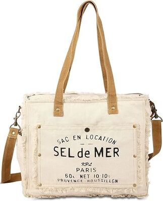 Upcycled Large Canvas Crossbody/shoulder Bag for women with removable shoulder strap tote boho handbag