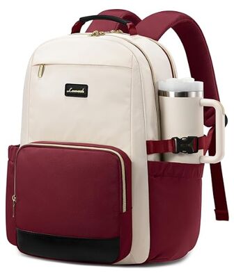 Laptop Backpack for Women with Pouch Pocket for Large Capacity Cup,15.6 Inch Teacher Nurse College Work Backpack Purse,Waterproof Laptop Bag Computer Back Pack for Trave