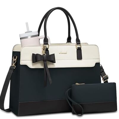 মহিলাদের জন্য ল্যাপটপ টোট ব্যাগ, চামড়ার কাজের ব্যাগ, জলরোধী বিজনেস টিচার ব্যাগ, বড় কম্পিউটার হ্যান্ডব্যাগ পার্স ব্রিফকেস, মহিলাদের জন্য অফিস উপহার