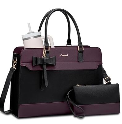 মহিলাদের জন্য ল্যাপটপ টোট ব্যাগ, চামড়ার কাজের ব্যাগ, জলরোধী বিজনেস টিচার ব্যাগ, বড় কম্পিউটার হ্যান্ডব্যাগ পার্স ব্রিফকেস, মহিলাদের জন্য অফিস উপহার