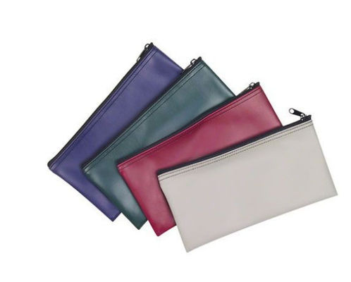 নগদ আমানতের জন্য উপযুক্ত পিভিসি এবং চামড়া থেকে তৈরি বিভিন্ন আকারে উপলব্ধ কাস্টমাইজযোগ্য জিপার ব্যাগ